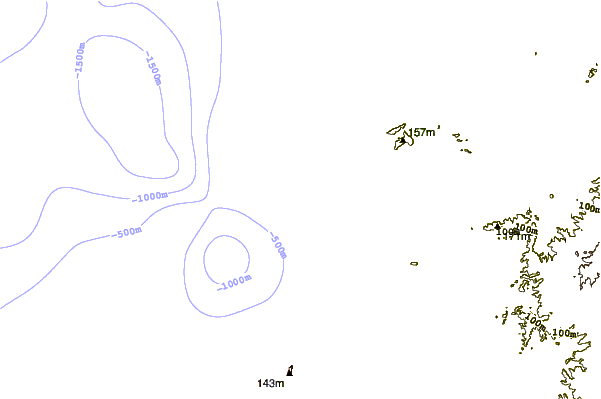 Costa alrededor de Punta Canoas