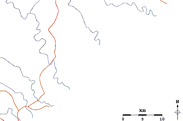 Carreteras y ríos cerca de Queensberry Bay