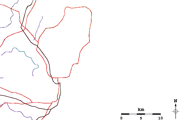 Carreteras y ríos cerca de Queensie Bombie