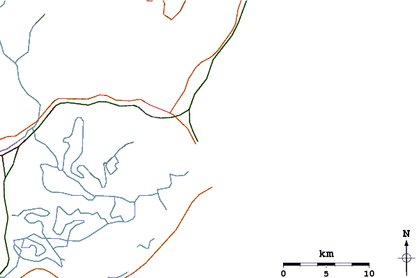Carreteras y ríos cerca de Ravena