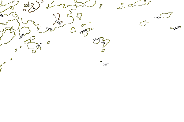 Costa alrededor de Red Strand (Dirk Bay)