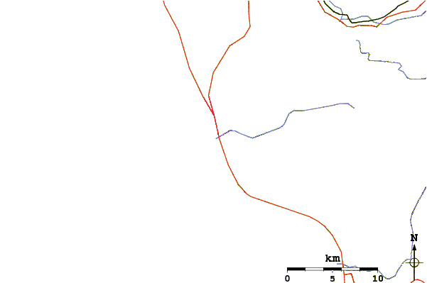 Carreteras y ríos cerca de Renes