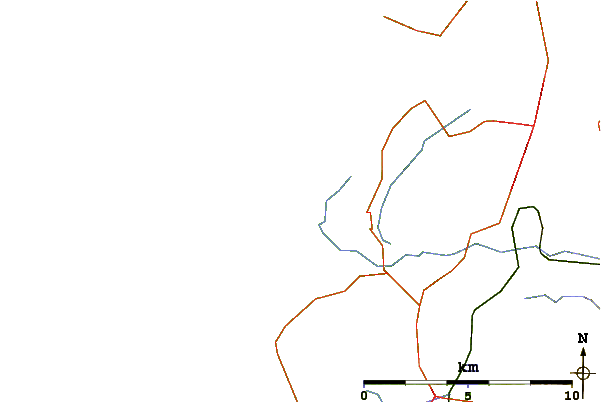 Carreteras y ríos cerca de Reve Havn