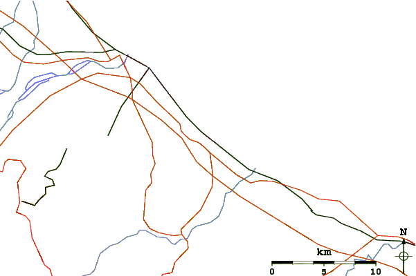 Carreteras y ríos cerca de Riccione or Porto