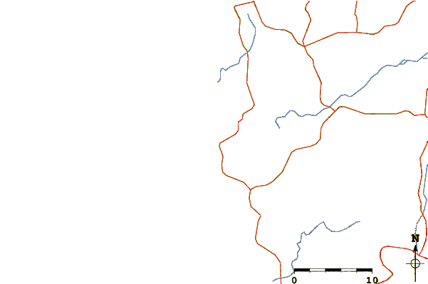 Carreteras y ríos cerca de Avellanas Rivermouth