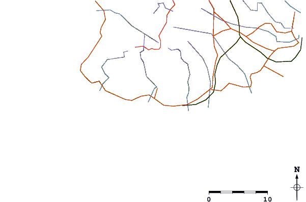 Carreteras y ríos cerca de Riviere de Galets