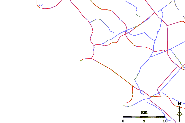 Carreteras y ríos cerca de Rivoli Bay