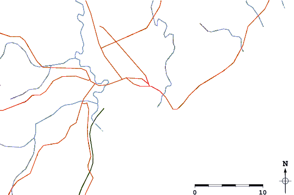 Carreteras y ríos cerca de Waikanae Beach - Roberts Road