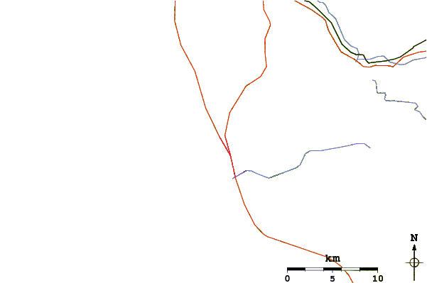 Carreteras y ríos cerca de Rosarito