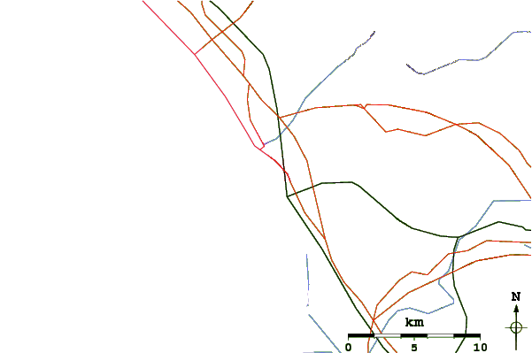 Carreteras y ríos cerca de Viareggio - Royal