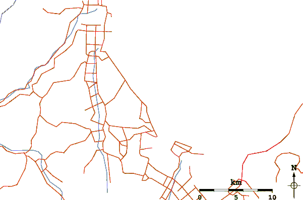 Carreteras y ríos cerca de Ruby Bay