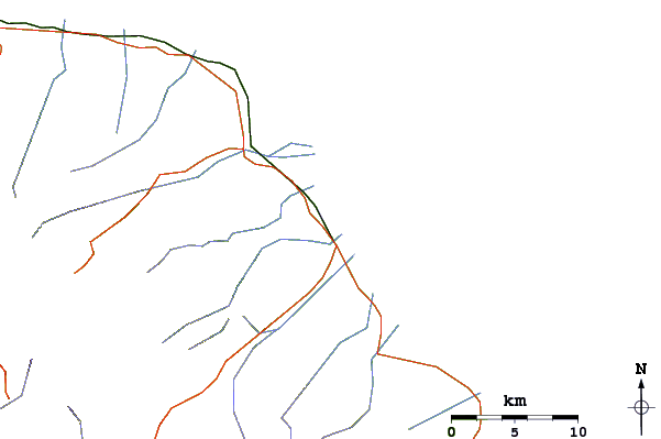 Carreteras y ríos cerca de Saint-Benoit Lefts