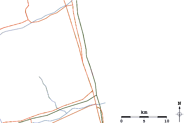 Carreteras y ríos cerca de San Benedetto del Tronto