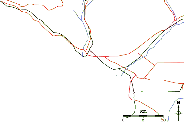 Carreteras y ríos cerca de San Buenaventura State Beach