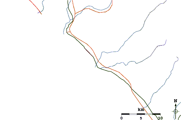 Carreteras y ríos cerca de San Clemente State Park