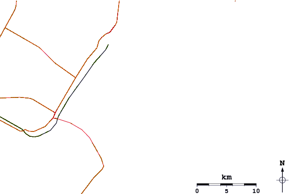 Carreteras y ríos cerca de San Jose Island
