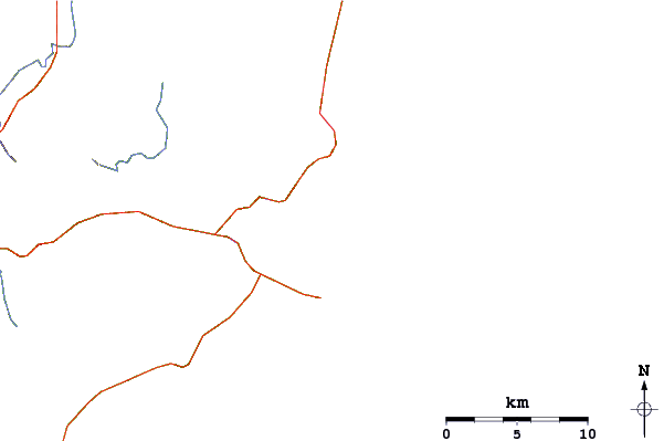 Carreteras y ríos cerca de Sandbar