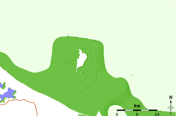 Carreteras y ríos cerca de Motiti Island - Kaiwakawaka ree