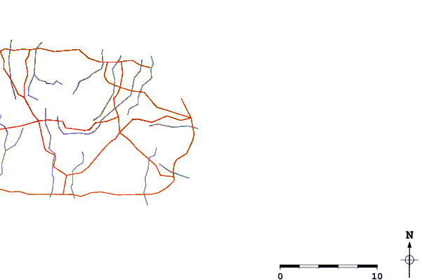 Carreteras y ríos cerca de Terceira - Santa Catarina