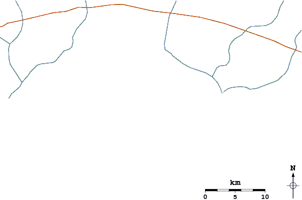 Carreteras y ríos cerca de Shamal Bandar