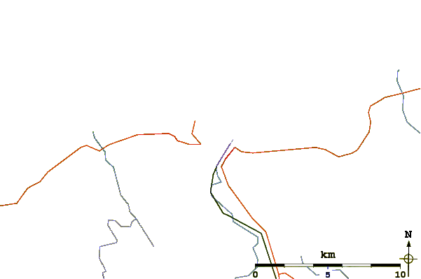 Carreteras y ríos cerca de Shitpipe