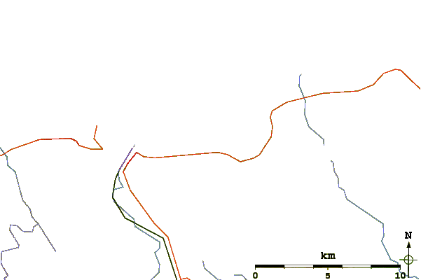Carreteras y ríos cerca de Silos