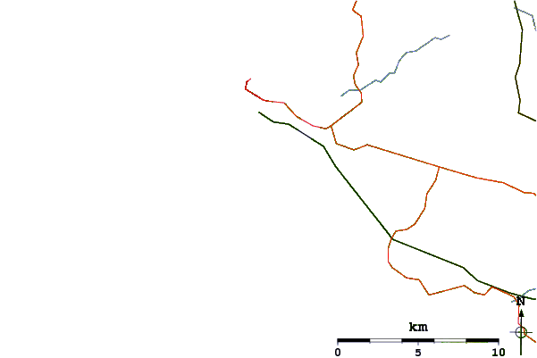 Carreteras y ríos cerca de Silver Bay (Holy Island)
