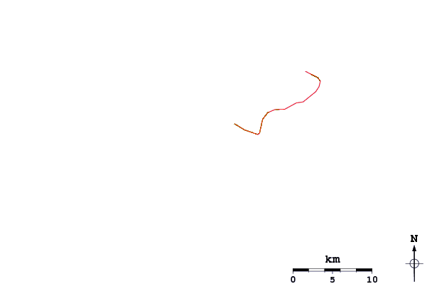 Carreteras y ríos cerca de Sliding Rock