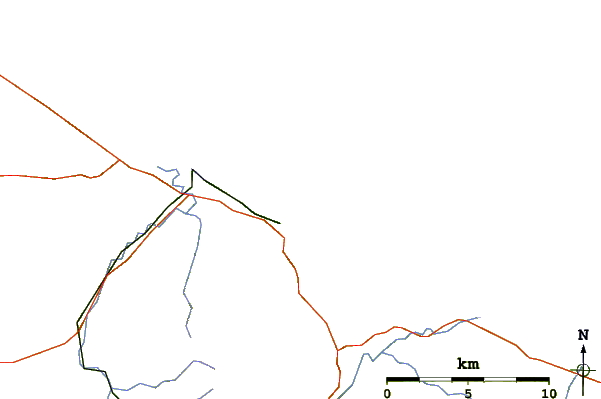 Carreteras y ríos cerca de Slip Point (Clallam Bay)
