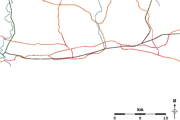 Carreteras y ríos cerca de South Lancing