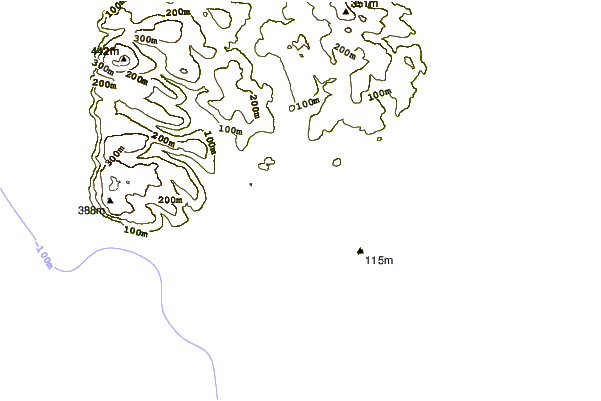 Costa alrededor de Southend Reef