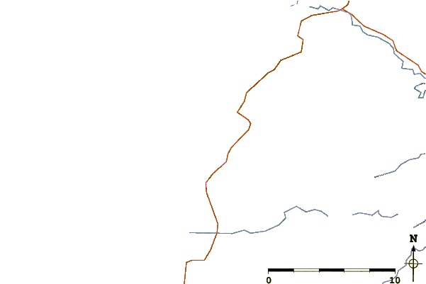 Carreteras y ríos cerca de Spanish Point