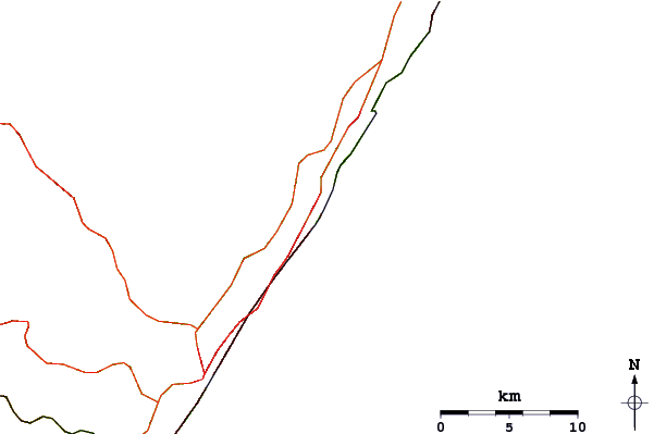 Carreteras y ríos cerca de St Mikes