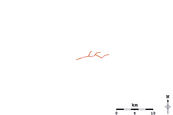 Carreteras y ríos cerca de Strickland Bay