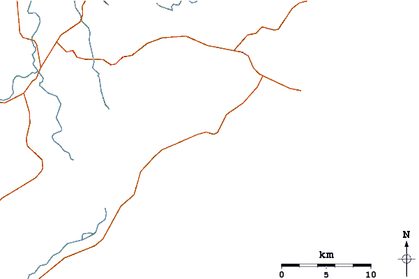Carreteras y ríos cerca de Suck Rock 2