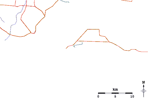 Carreteras y ríos cerca de Summerland Bay