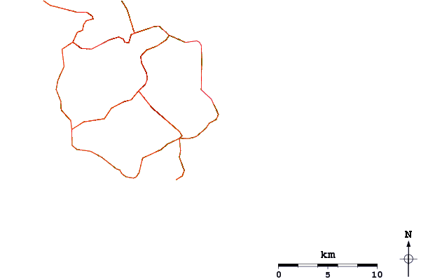 Carreteras y ríos cerca de Sykia Beach