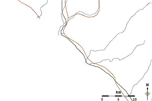 Carreteras y ríos cerca de T Street