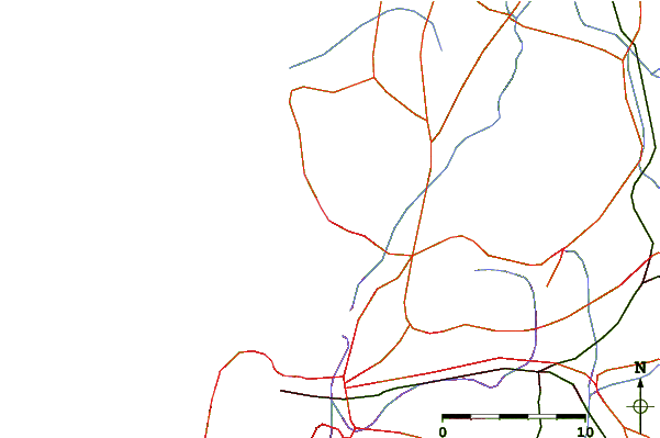 Carreteras y ríos cerca de Tableview