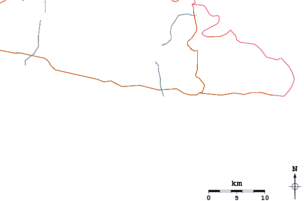 Carreteras y ríos cerca de Tafatafa