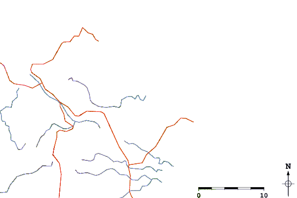 Carreteras y ríos cerca de Takou Bay