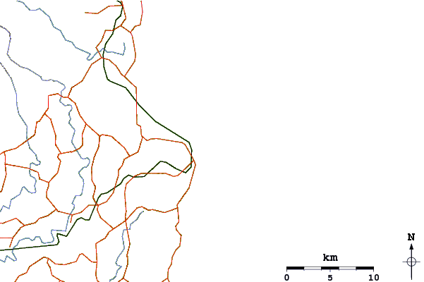Carreteras y ríos cerca de Tallows Beach