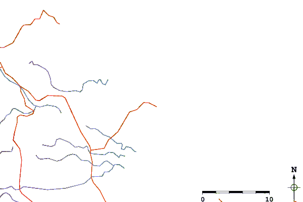Carreteras y ríos cerca de Taronui Bay