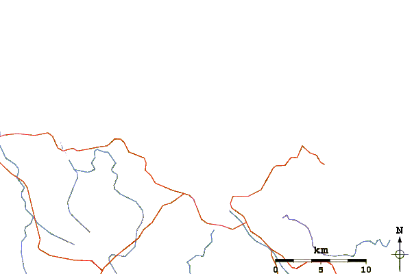 Carreteras y ríos cerca de Taupo Bay