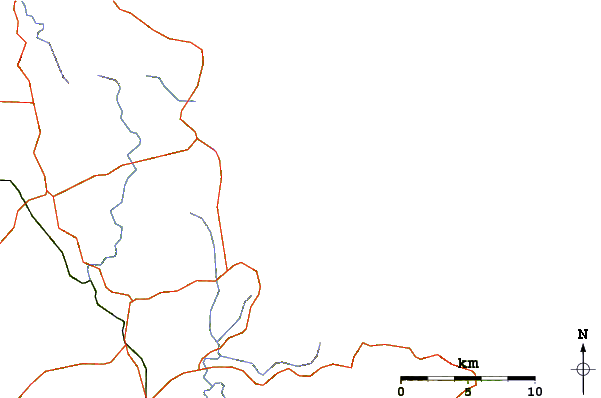 Carreteras y ríos cerca de Te Arai Point
