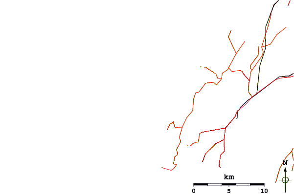 Carreteras y ríos cerca de Te Ikaamaru Bay
