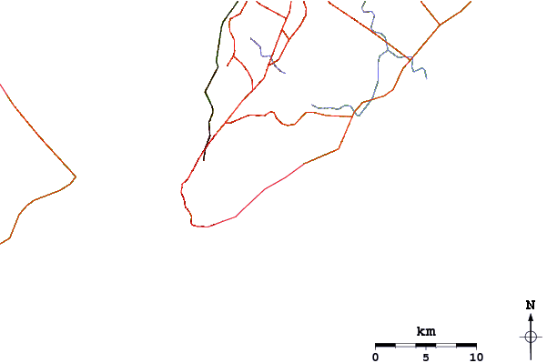 Carreteras y ríos cerca de Tercera Ponte