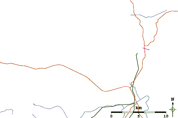 Carreteras y ríos cerca de The Bar