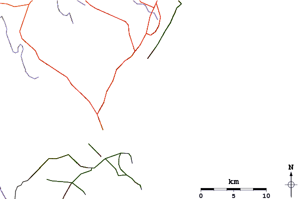 Carreteras y ríos cerca de The Bombie