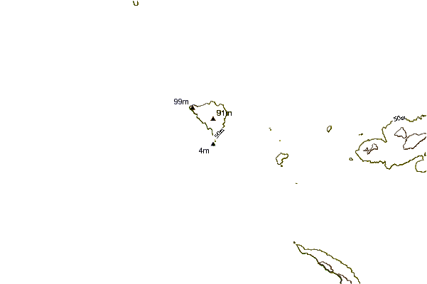 Costa alrededor de The Island